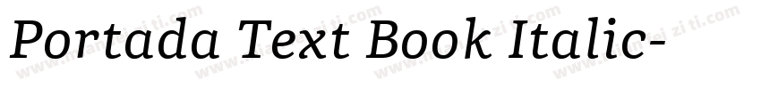 Portada Text Book Italic字体转换